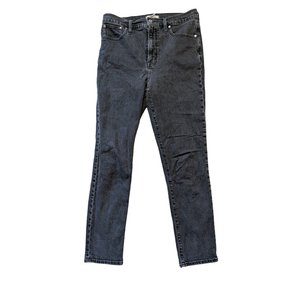 Madewell Women's The Perfect Vintage Jean black High Rise Tapered Tall Jeans 30T